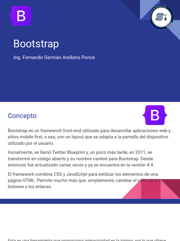 Guía Completa de Bootstrap 4.4 | PDF | Bootstrap (marco frontal ...