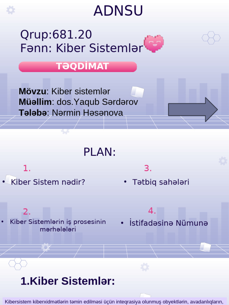 Qrup:681.20 FƏNN: Kiber Sistemlər: Təqdimat | PDF
