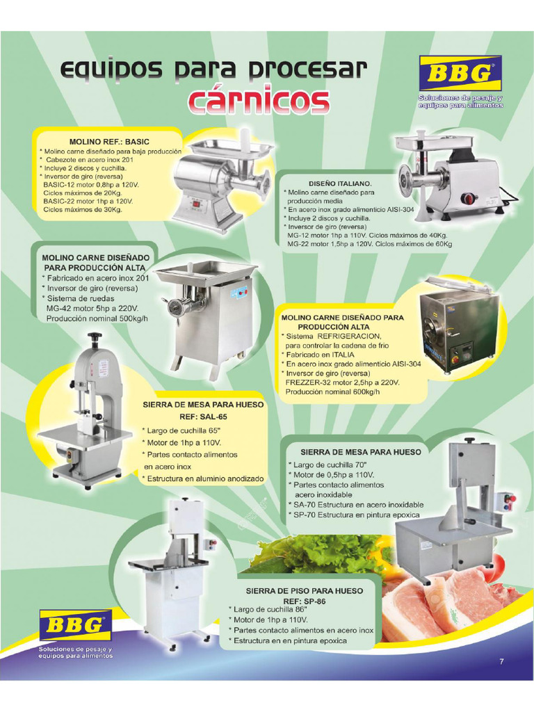 Catalogo BBG Equipos para Alimentos 2017 | PDF | Computers