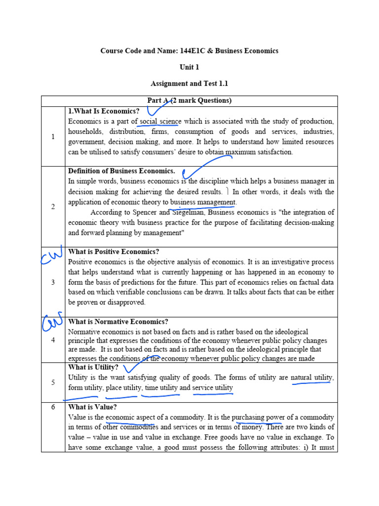 Unit 1 Bom Business Economics Sem 1 | PDF | Economics | Recession