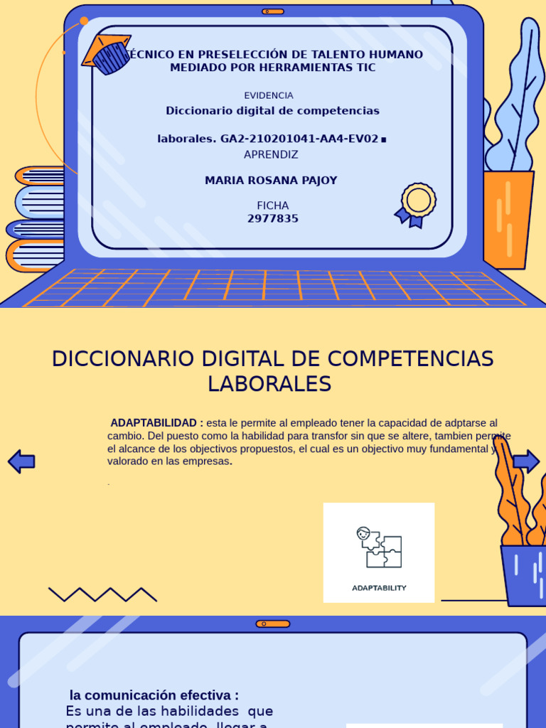 Diccionario de Competencias Laborales | PDF | Business | Aprendizaje
