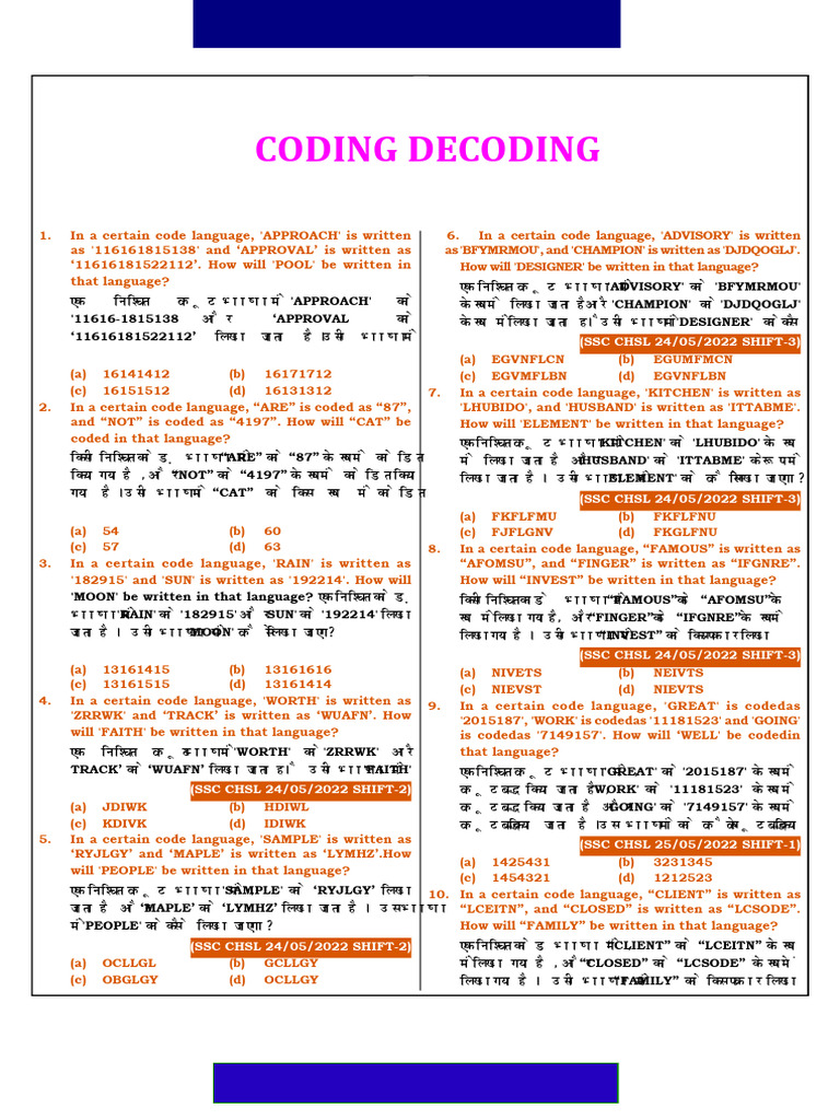 Coding Language Examples and Solutions | PDF | Linguistics
