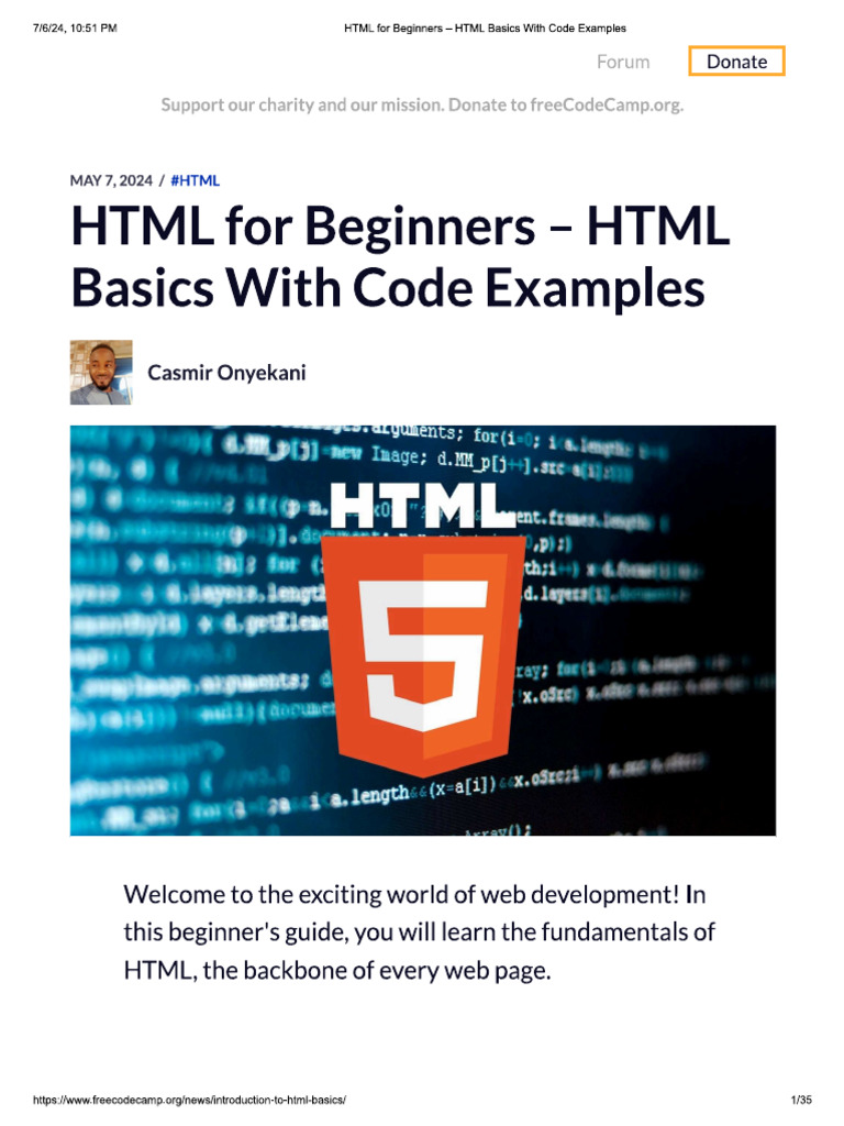 HTML Practice | PDF