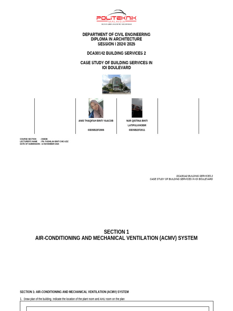Building Services Case Study: IOI Boulevard | PDF | Elevator | Door