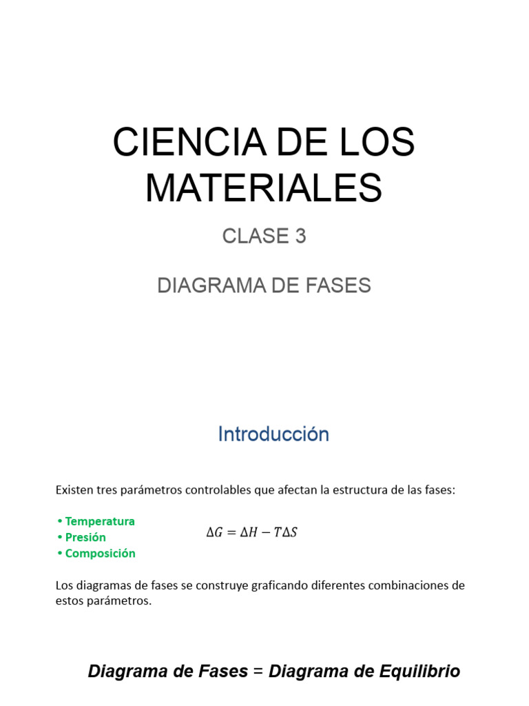 Diagrama de Fases en Ciencia de Materiales | PDF | Fase (materia ...