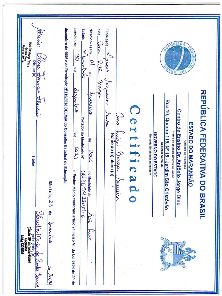 Certificado 1 | PDF