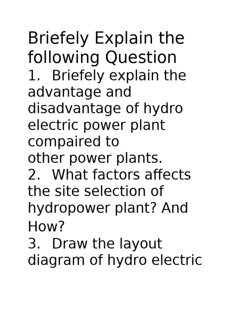 Hydropower Engineering Assignment Overview | PDF | Hydroelectricity ...