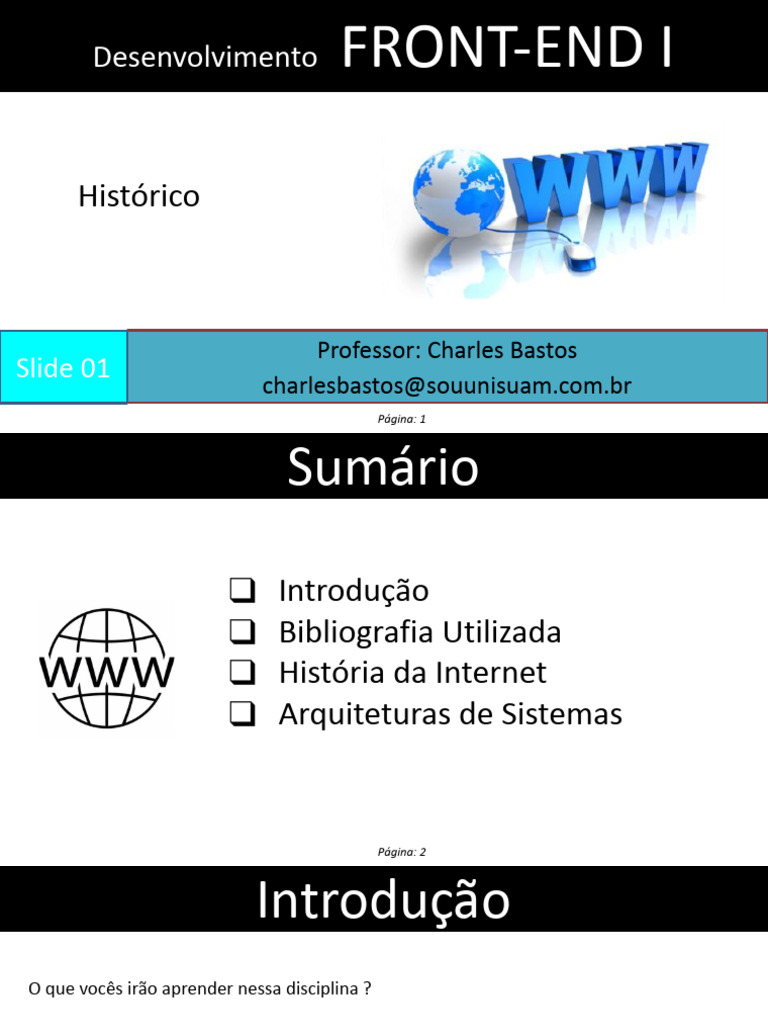 Introdução ao Desenvolvimento Front-End | PDF | Modelo cliente ...