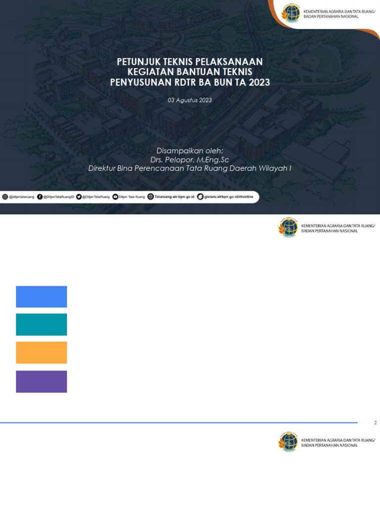 Juknis Penyusunan RDTR 2023 | PDF