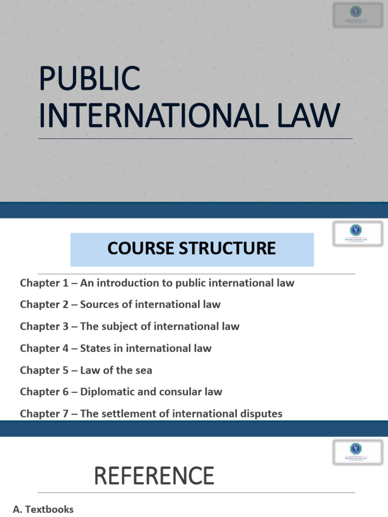 Public International Law Course Overview | PDF | Territorial Waters ...