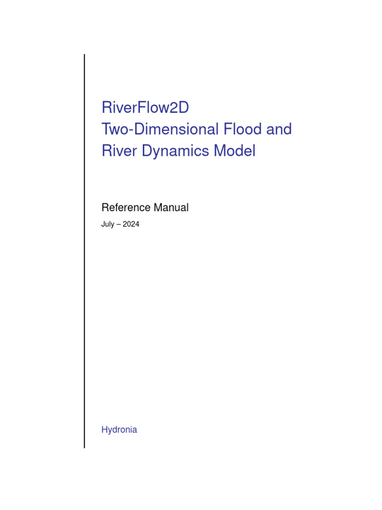 Riverflow2d Reference Manual Pdf Fluid Dynamics Earth Sciences