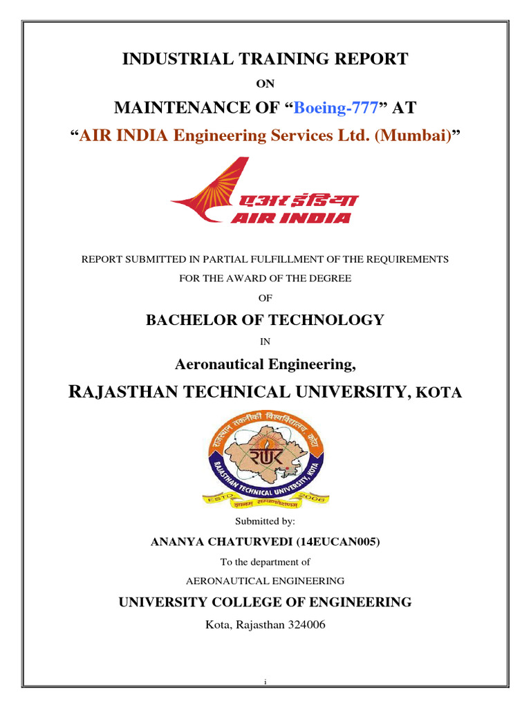Practical Training Report | PDF | Landing Gear | Aviation