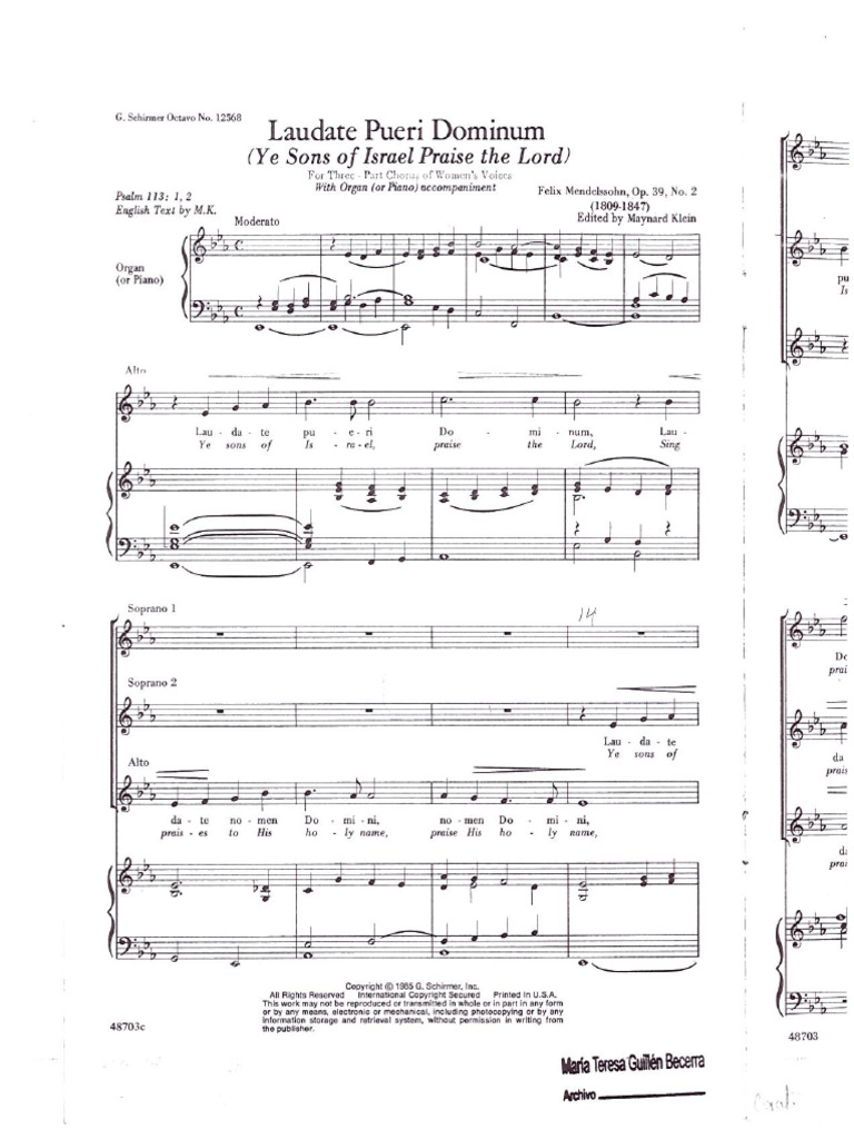 Laudate Pueri Dominum Pdf – Laudate Hymn Text – IOGK