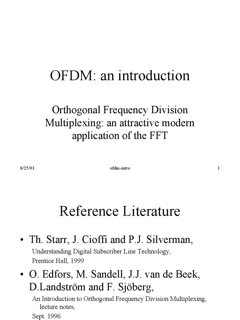Introduction to OFDM Applications | PDF | Orthogonal Frequency Division ...