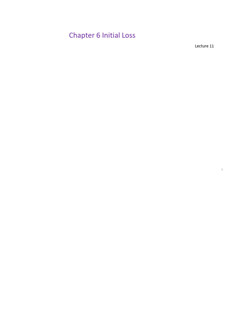 Chapter 6 Initial Loss: Infiltration Process. However | PDF | Soil | Water