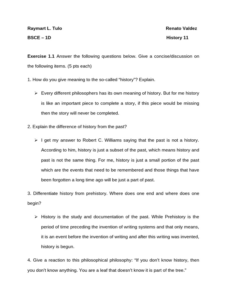 (Exercise 1.1) Hist11 | PDF | Knowledge | Cognitive Science