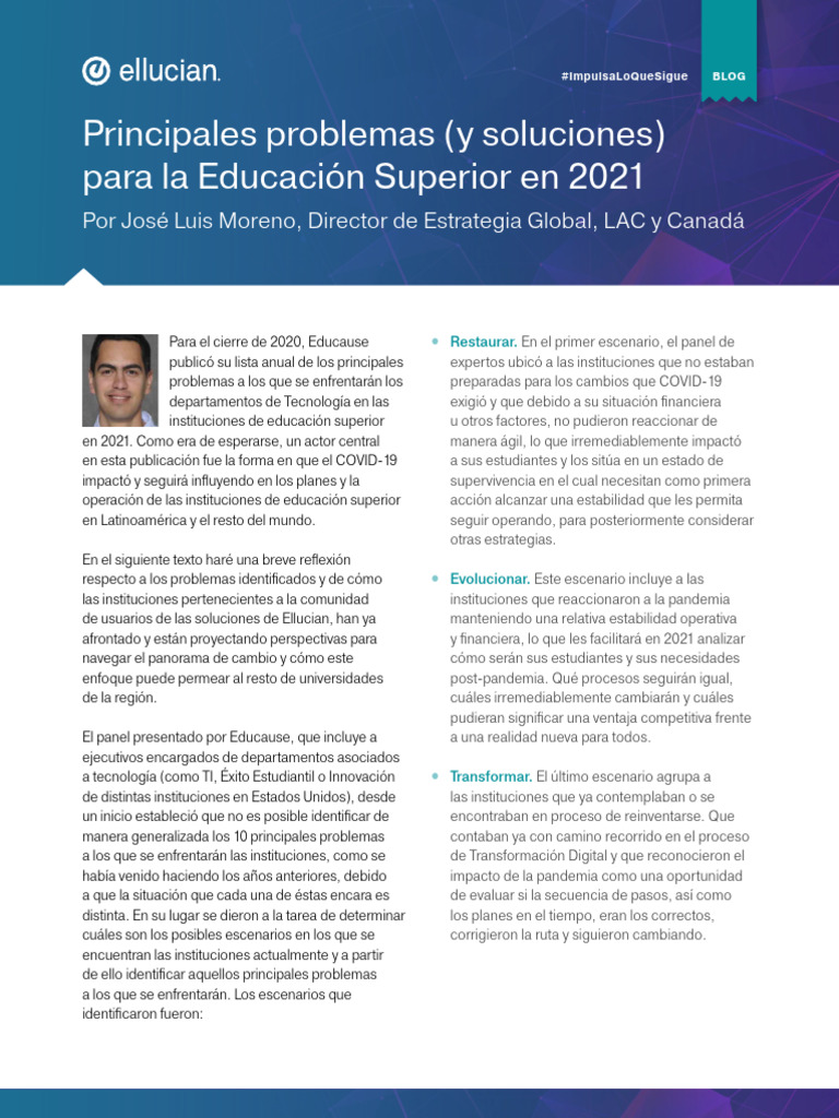 Problemas y Soluciones Educacioon Superior 2021 | PDF | Aprendizaje ...