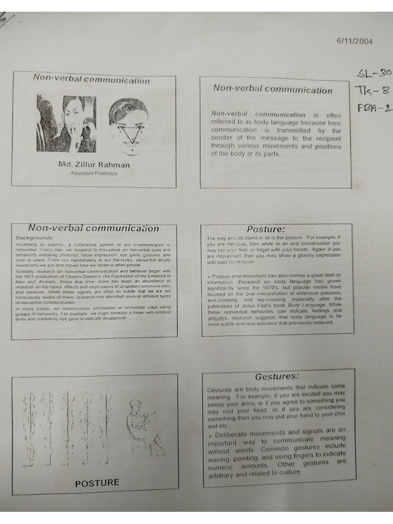 Non Verbal Communication | PDF