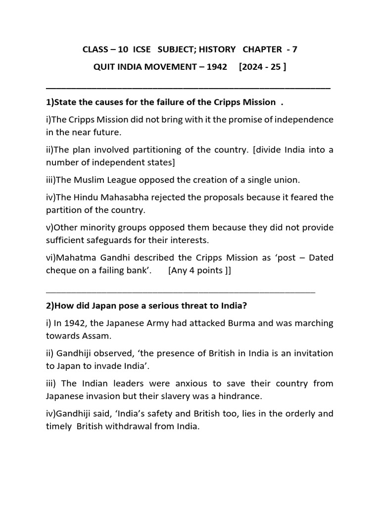 Quit India Movement 24 - 25 | PDF | British Raj | Mahatma Gandhi
