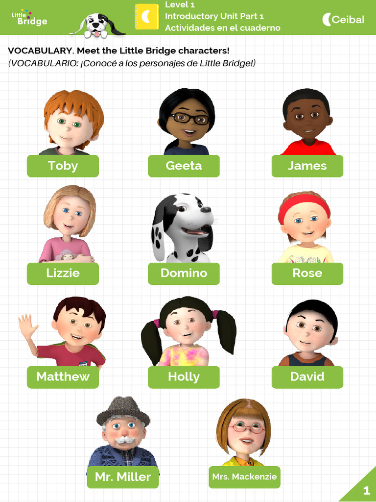Conoce a los personajes de Little Bridge | PDF