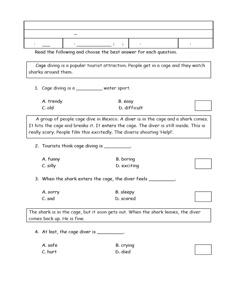 P.4 - English - 5 - Key Training Worksheet Analytical Skills 5 | PDF ...