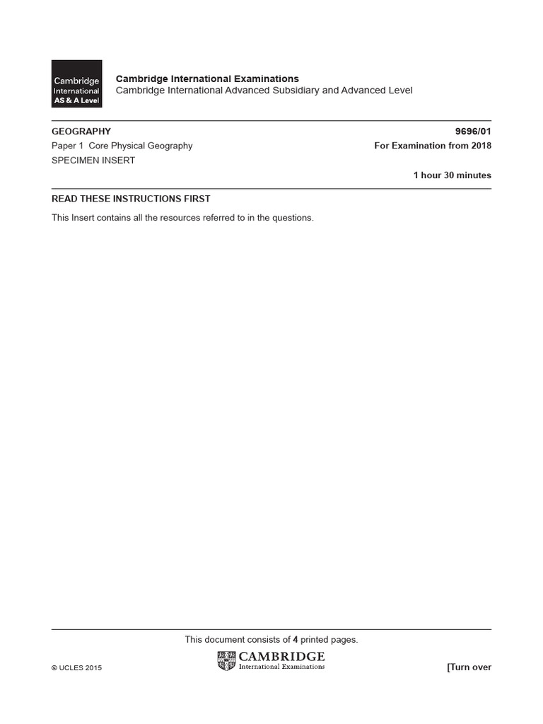 2018 Paper 1 Specimen Insert | PDF