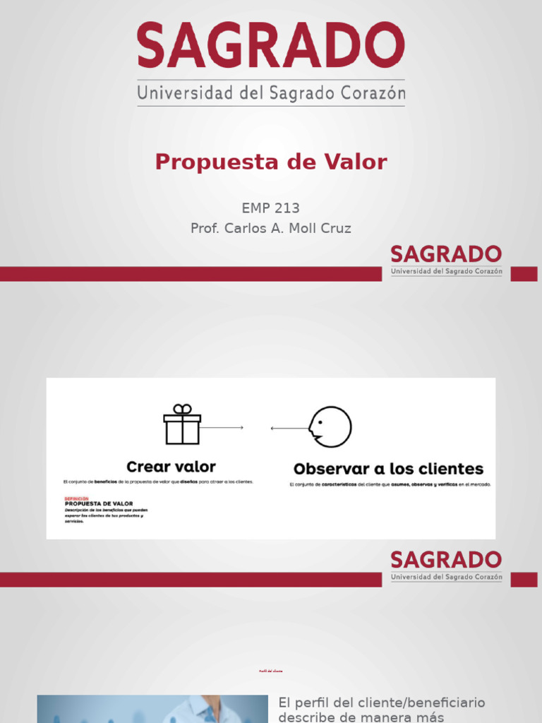 Perfil del Cliente y Propuesta de Valor | PDF | Smartphone | Cliente