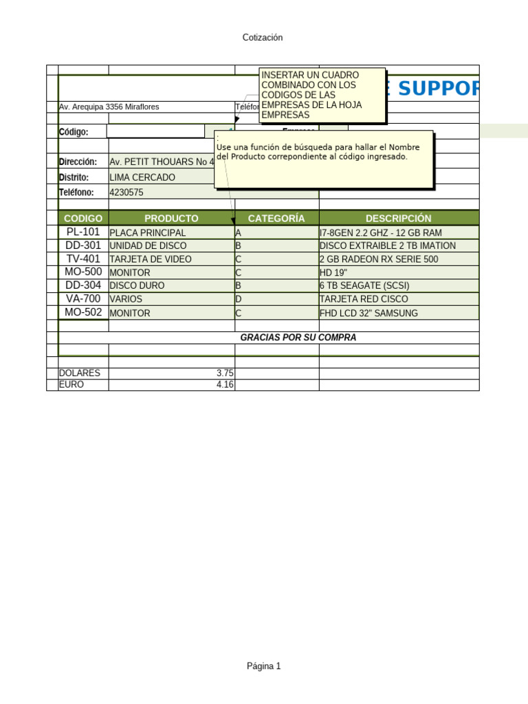 Cotización Hardware Support S.A. | PDF | Almacenamiento de datos de la ...