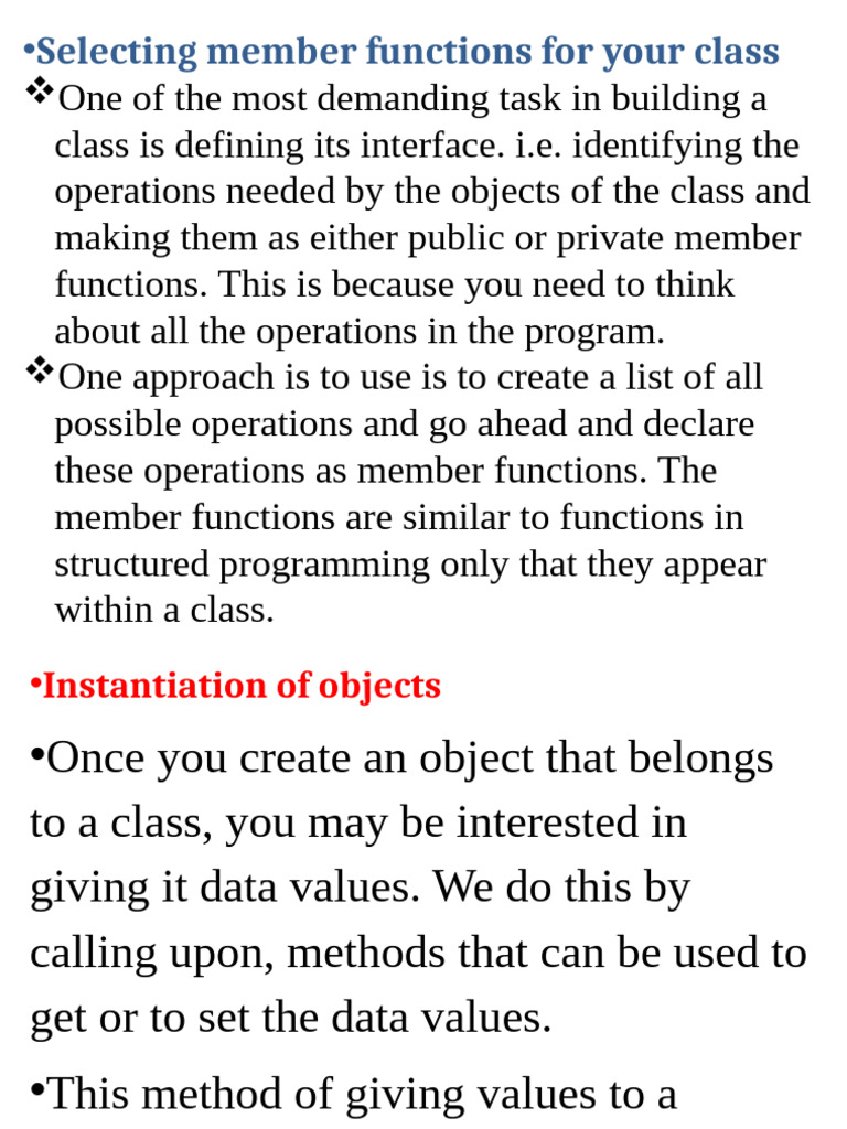 Class Member Functions and Instantiation | PDF | Method (Computer ...