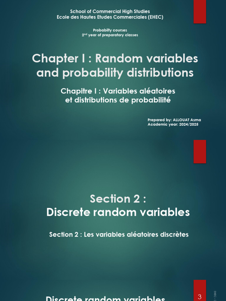 Chapter 1 - Section 2 | PDF | Probability Distribution | Random Variable
