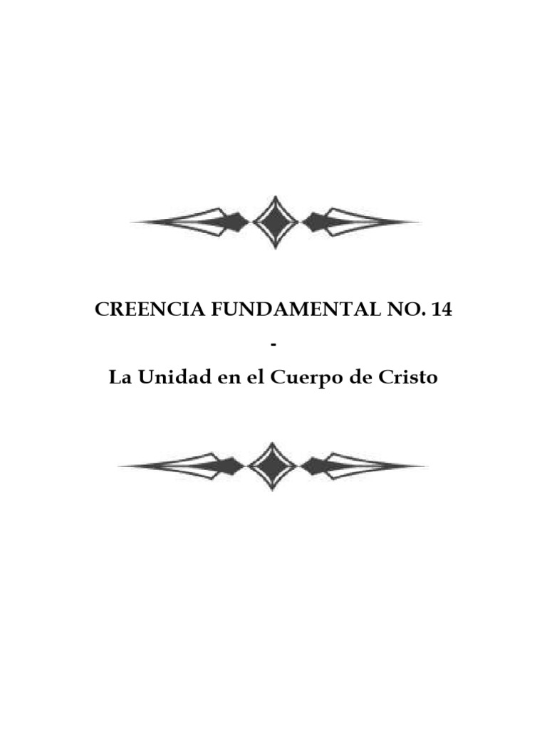 Unidad en el Cuerpo de Cristo | PDF | Cristo (título) | Iglesia cristiana