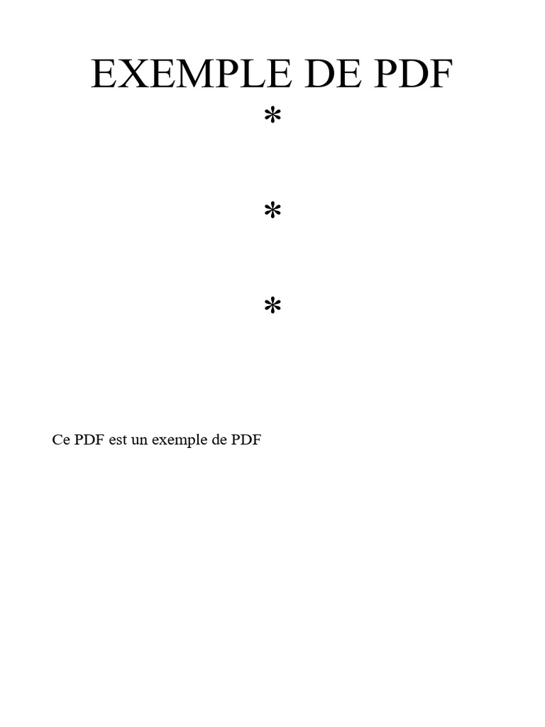 Exemple de PDF 2 | PDF