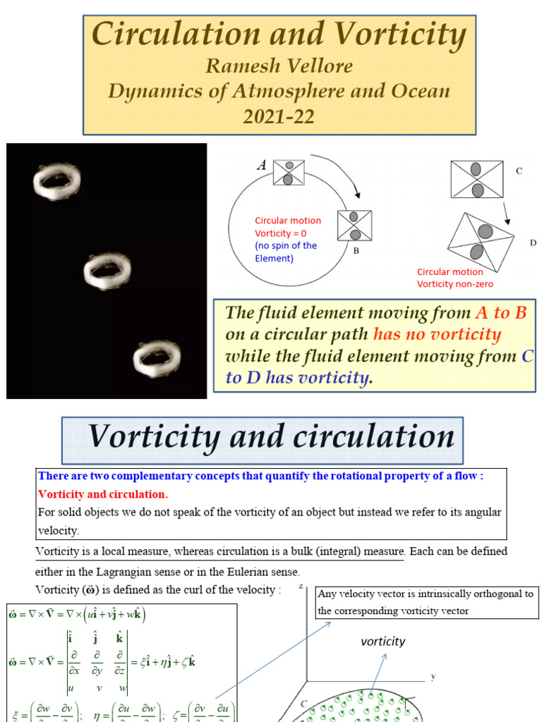 Circulation and Vorticity Dynamics | PDF | Vortices | Divergence