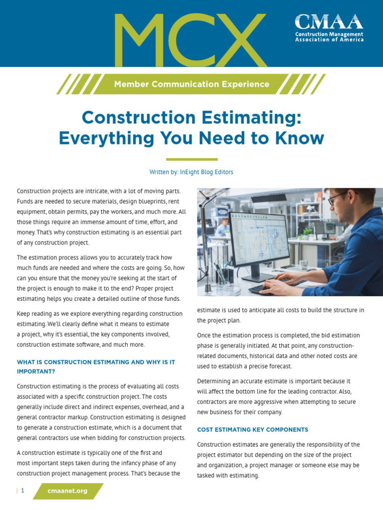 Construction Estimating Software Guide | PDF | General Contractor