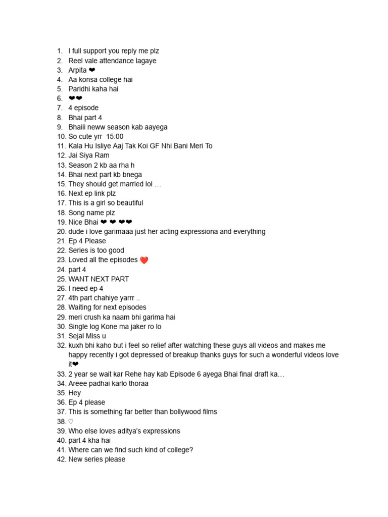 4 Episode 3 YouTube Comments | PDF