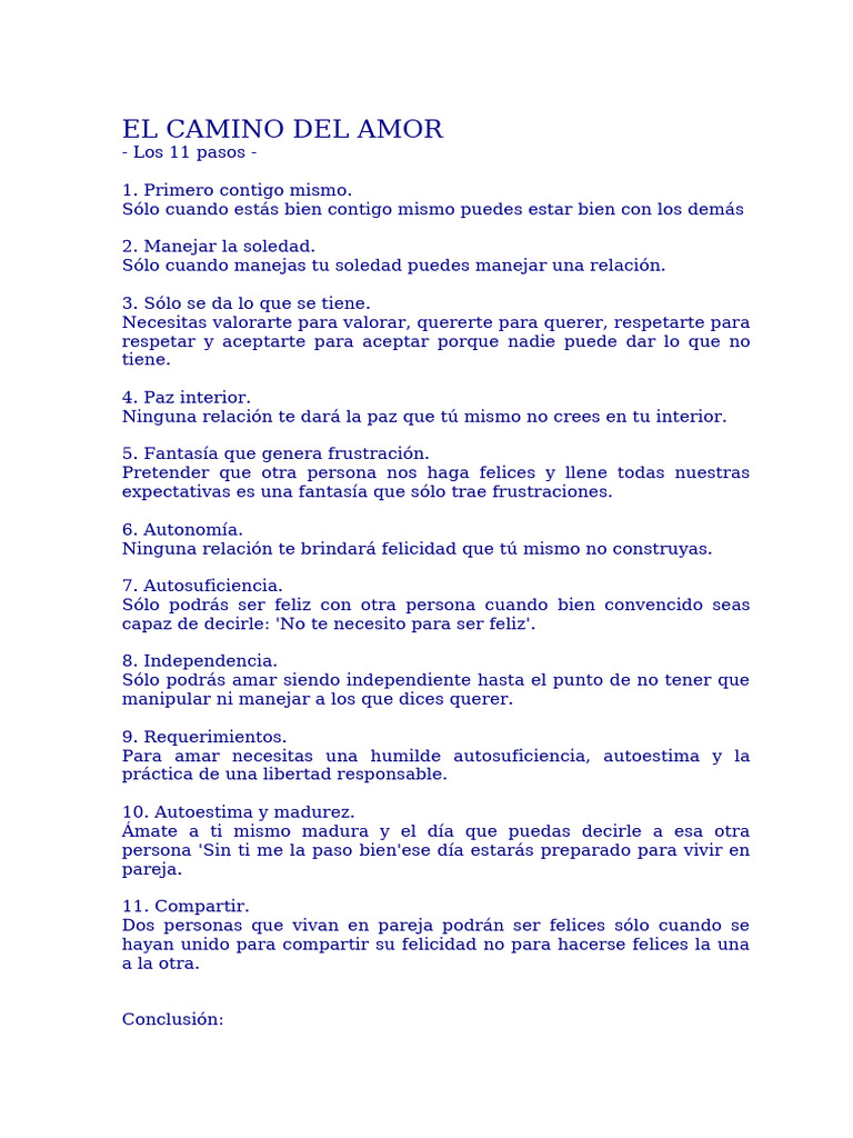 El Amor Pdf Amor Autoestima