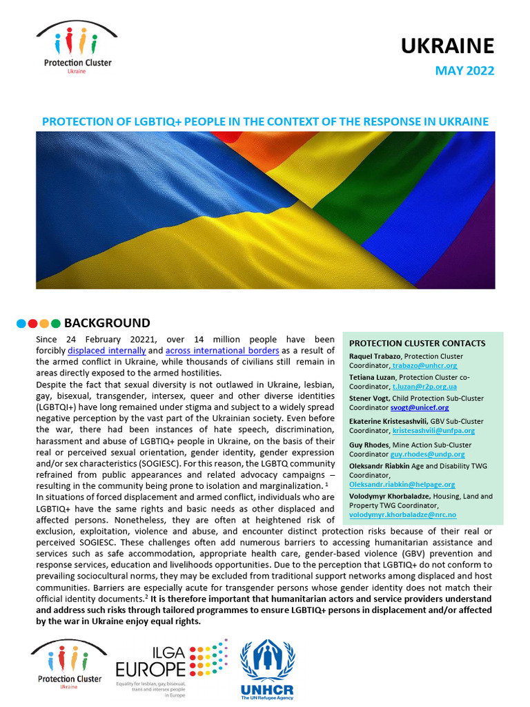 LGBTIQ+ Protection in Ukraine Crisis | PDF | LGBTQIA+ Studies | Lgbt