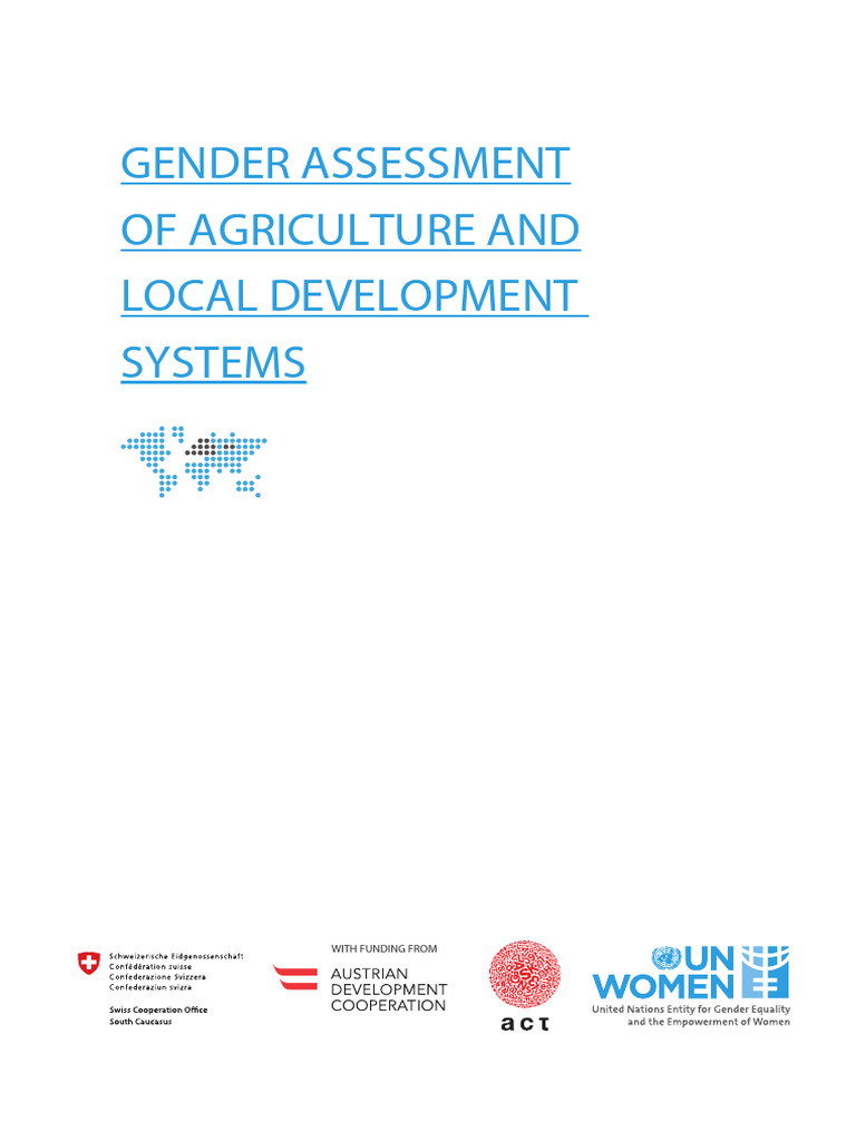Gender Assessment of Agriculture | PDF | Gender Equality | Gender Studies