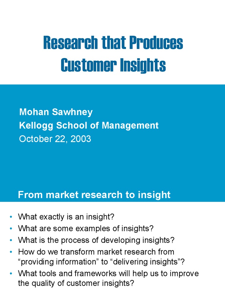 Market Research Customer Insight | PDF | Qualitative Research ...