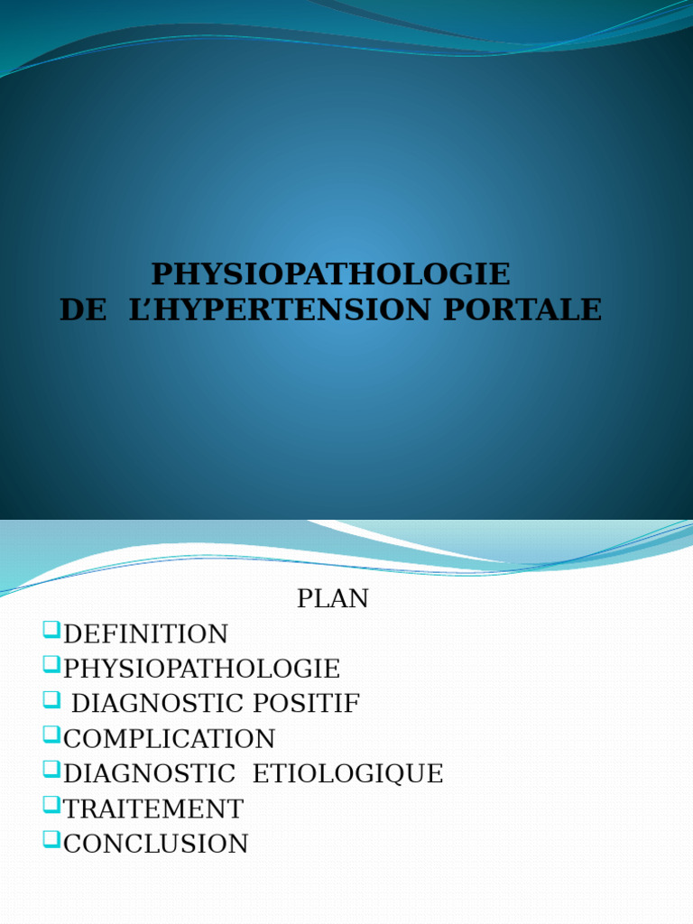 Physiopathologie de l'Hypertension Portale | PDF | Vaisseau sanguin | Foie