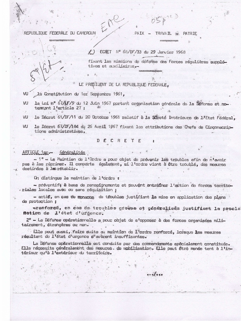 1968 1 29 Decret n68 DF 33 | PDF