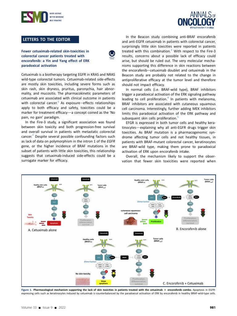 Cetuximab and Encorafenib: Skin Toxicity Insights | PDF | Metastasis ...