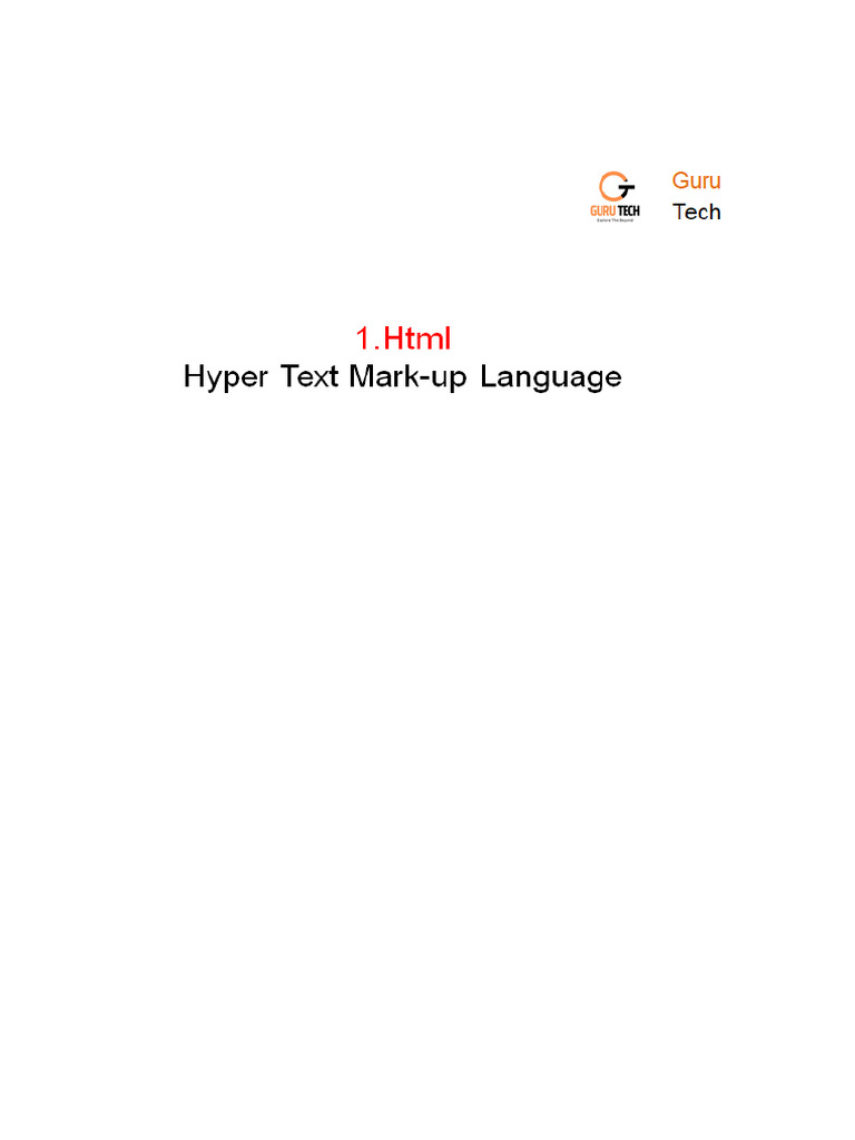 HTML Notes | PDF