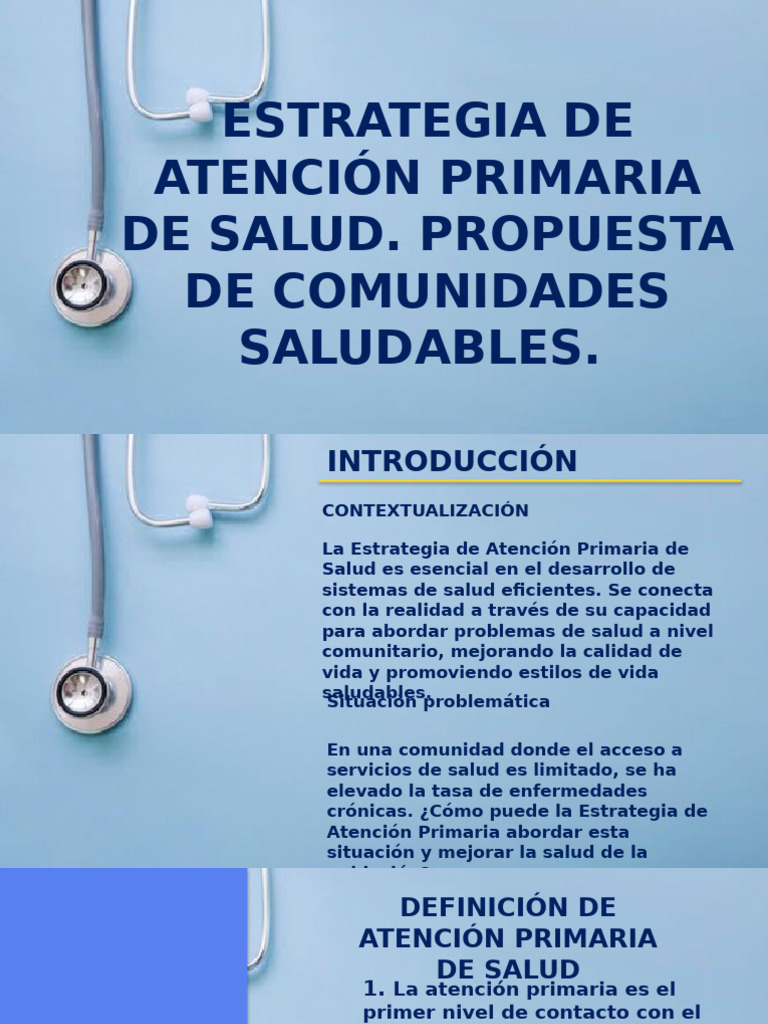 Estrategia de Atención Primaria Saludable | PDF | Cuidado de la salud