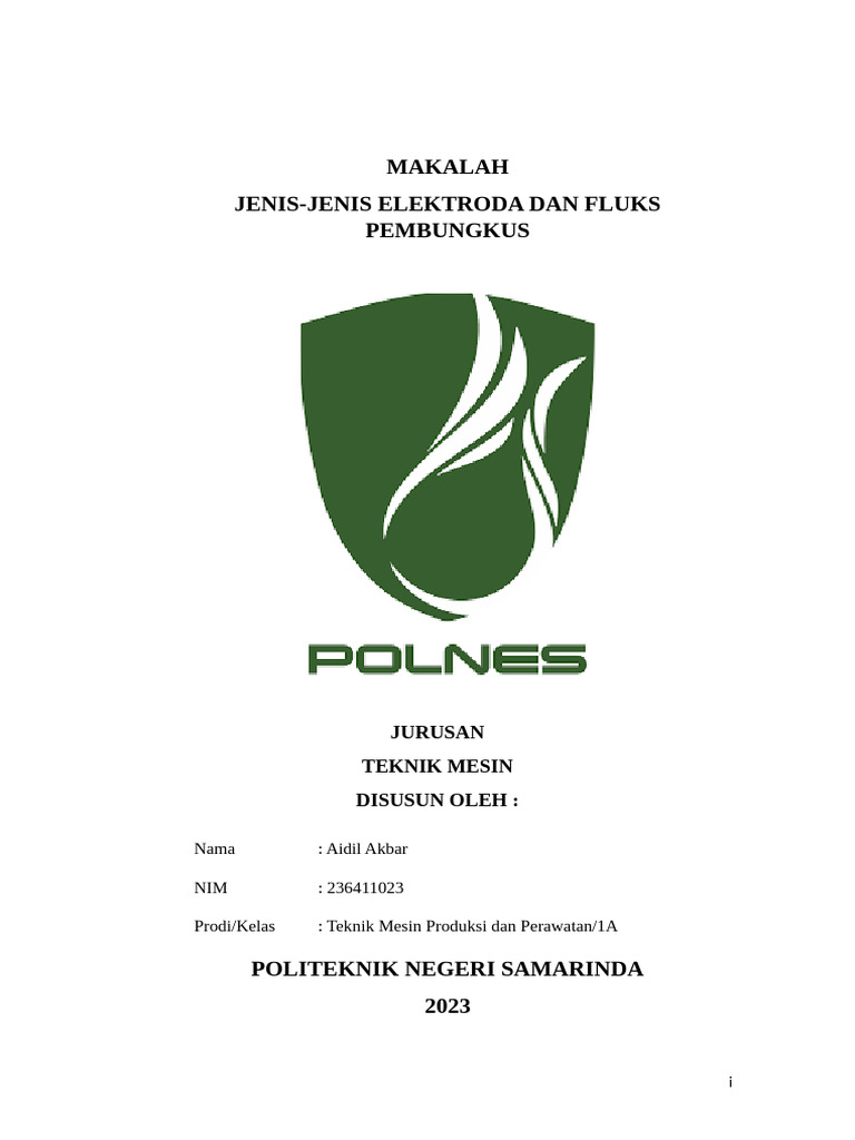 Jenis Elektroda dan Fluks Pembungkus | PDF | Teknologi & Rekayasa
