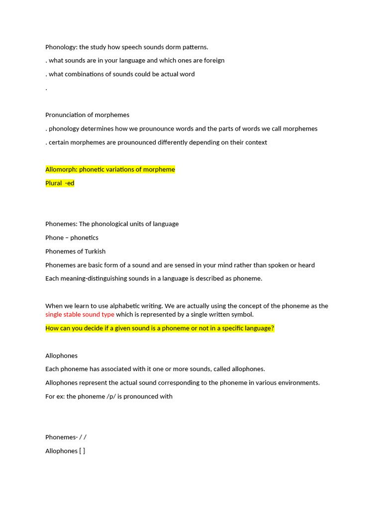 Phonology | PDF | Foreign Language Studies