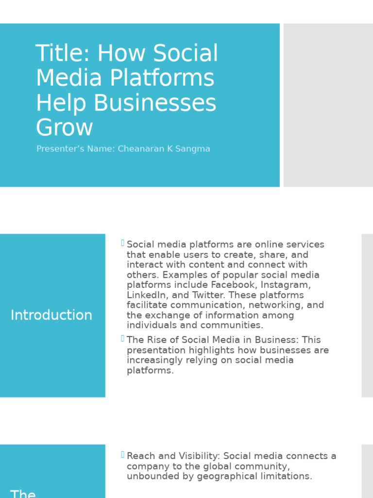 Social Media's Role in Business Growth | PDF | Popular Culture & Media ...