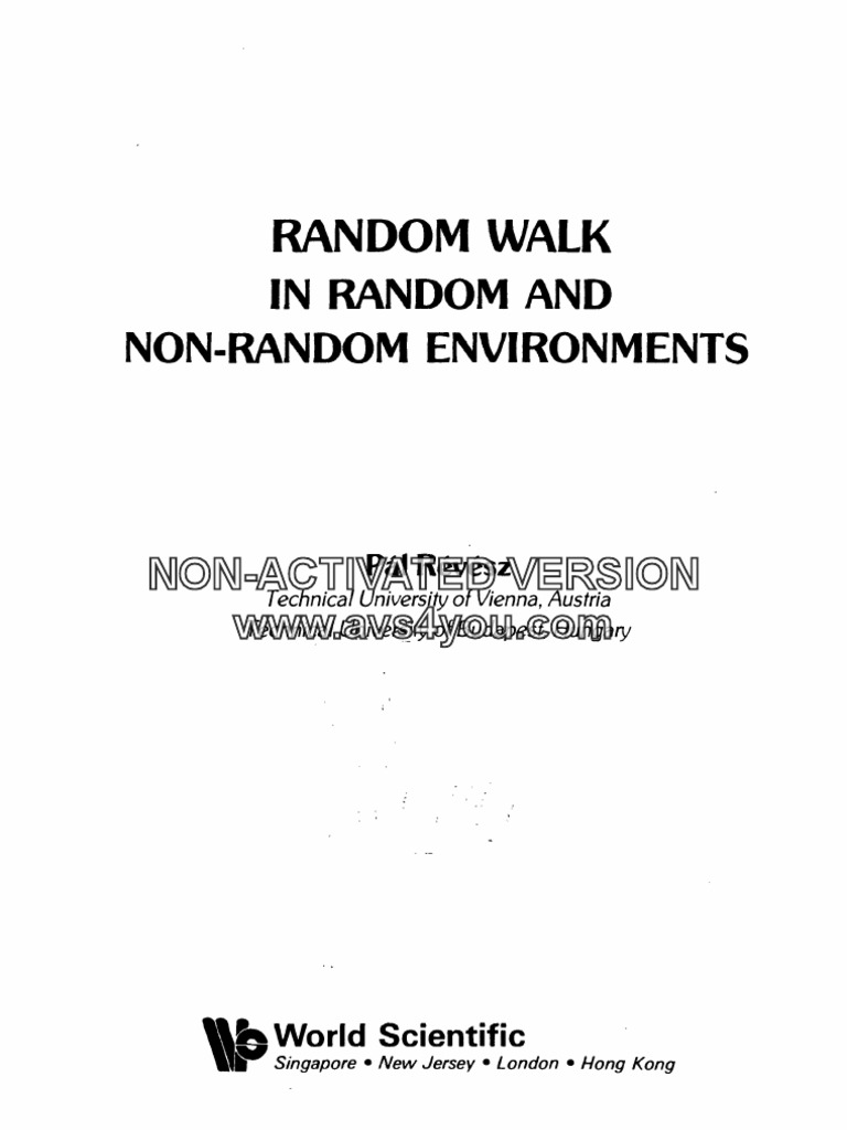 Random Walk in Random and Non-Random Environments - by Pal Revesz | PDF ...