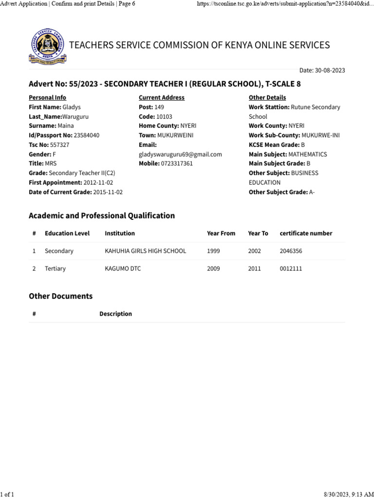 Ngwata Francis: Teacher Qualifications | PDF