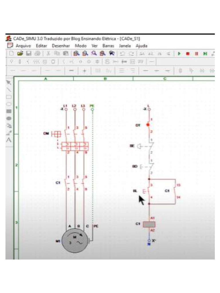 Simulação para Partida Direta Com Motor Trifásico | PDF